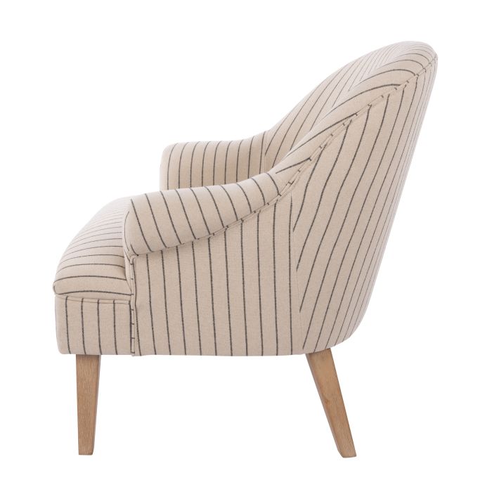 Everton Monet Armchair | Linen/Cotton Pinstripe