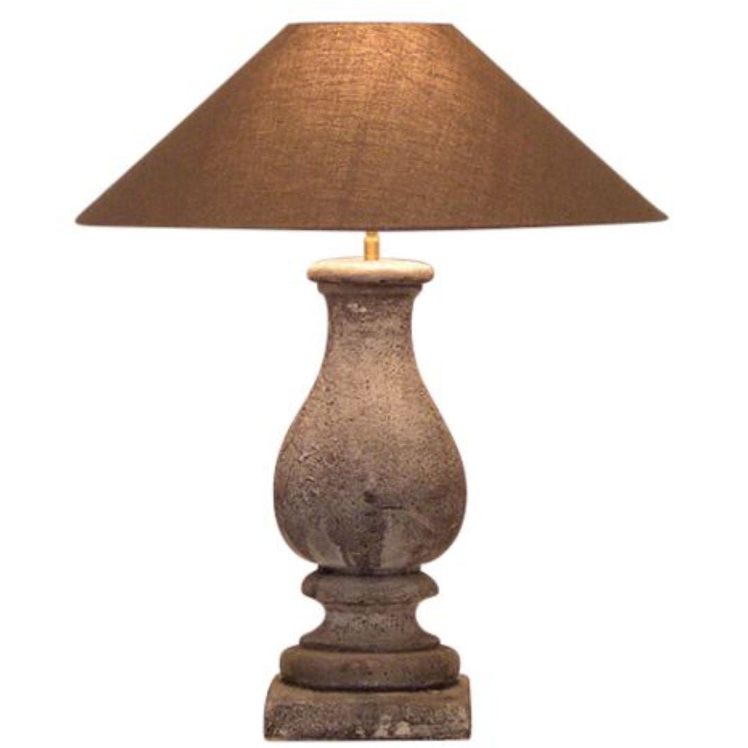 Gali Baluster Lamp Base | Old English | Hand made in The Netherlands | Grey/Black - Suzie Anderson Home