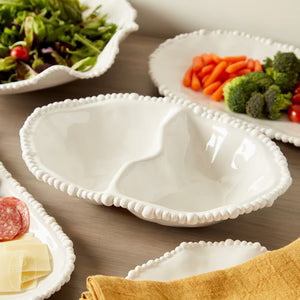 Pearl Double Serving Bowl | Melamine | White