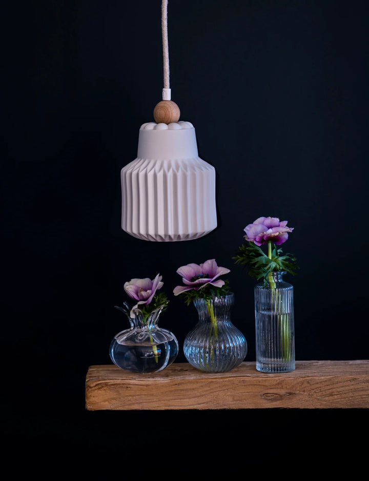 Georgette S24 | Porcelain Pendant Light w Rosette #5 Ceiling Rose-Suzie Anderson Home