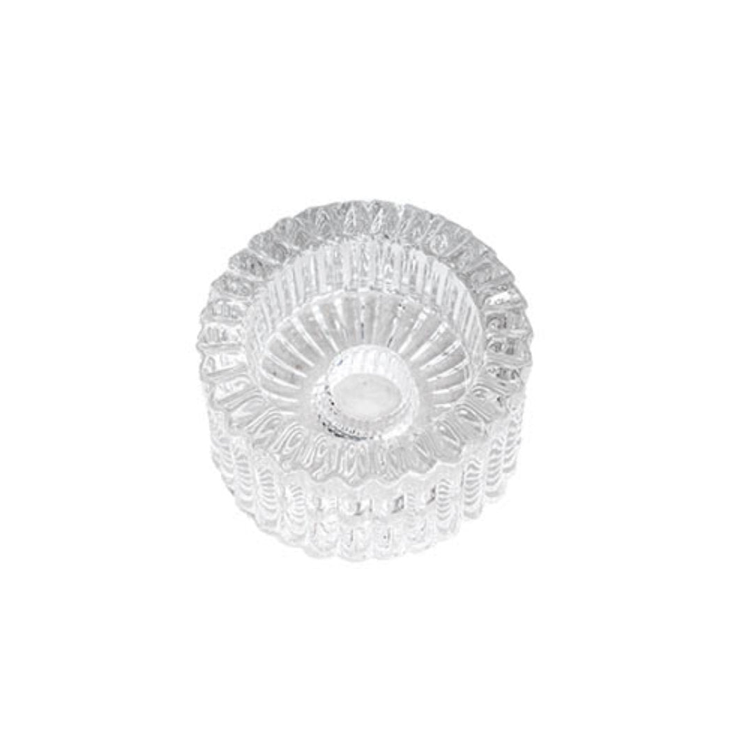 Glass Craft Ripple 2 in 1 Candleholder Clear - Suzie Anderson Home