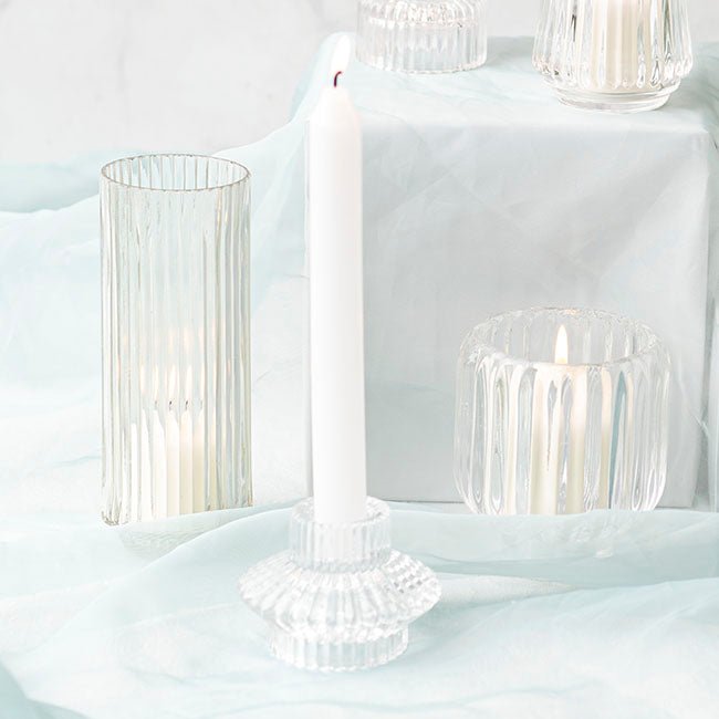 Glass Craft Ripple 2 in 1 Candleholder Clear - Suzie Anderson Home