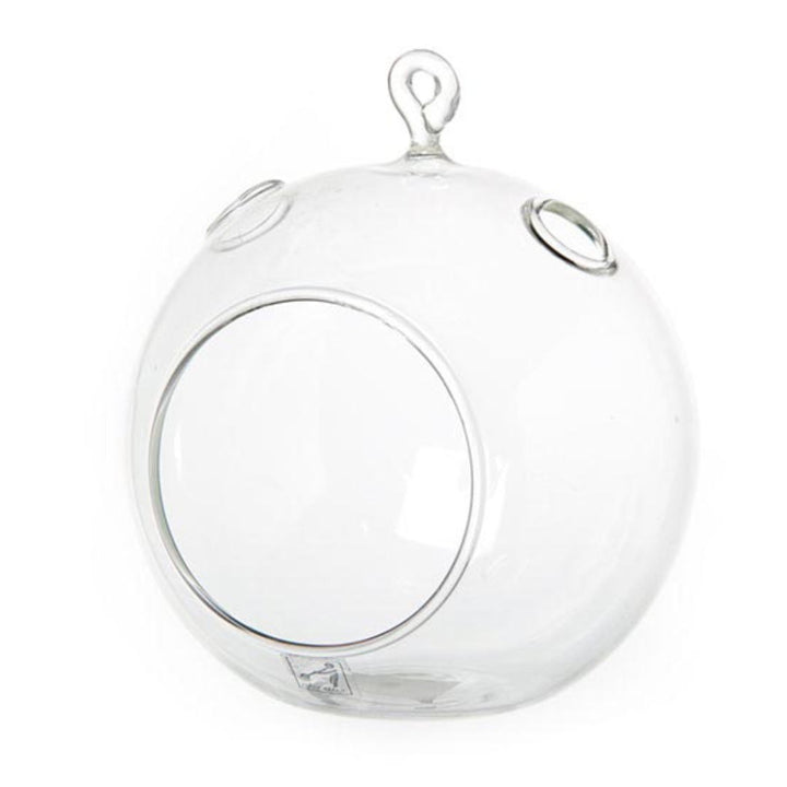 Glass Tealight Holder Hanging Ball | 12cmD*14cmH Clear
