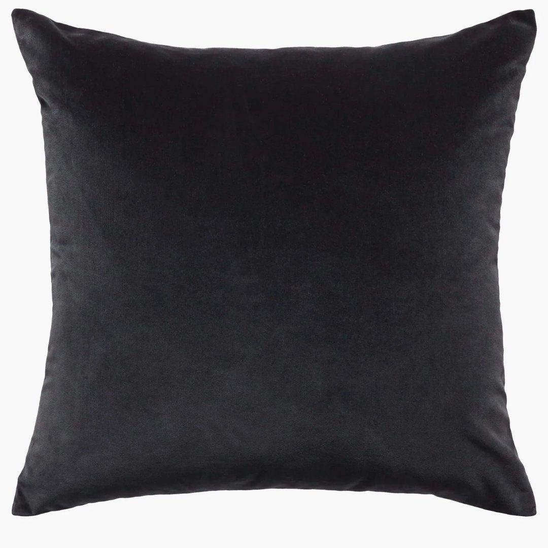 Etro Velvet &amp; Linen Cushion &amp; Insert | Graphite | 60x60cm
