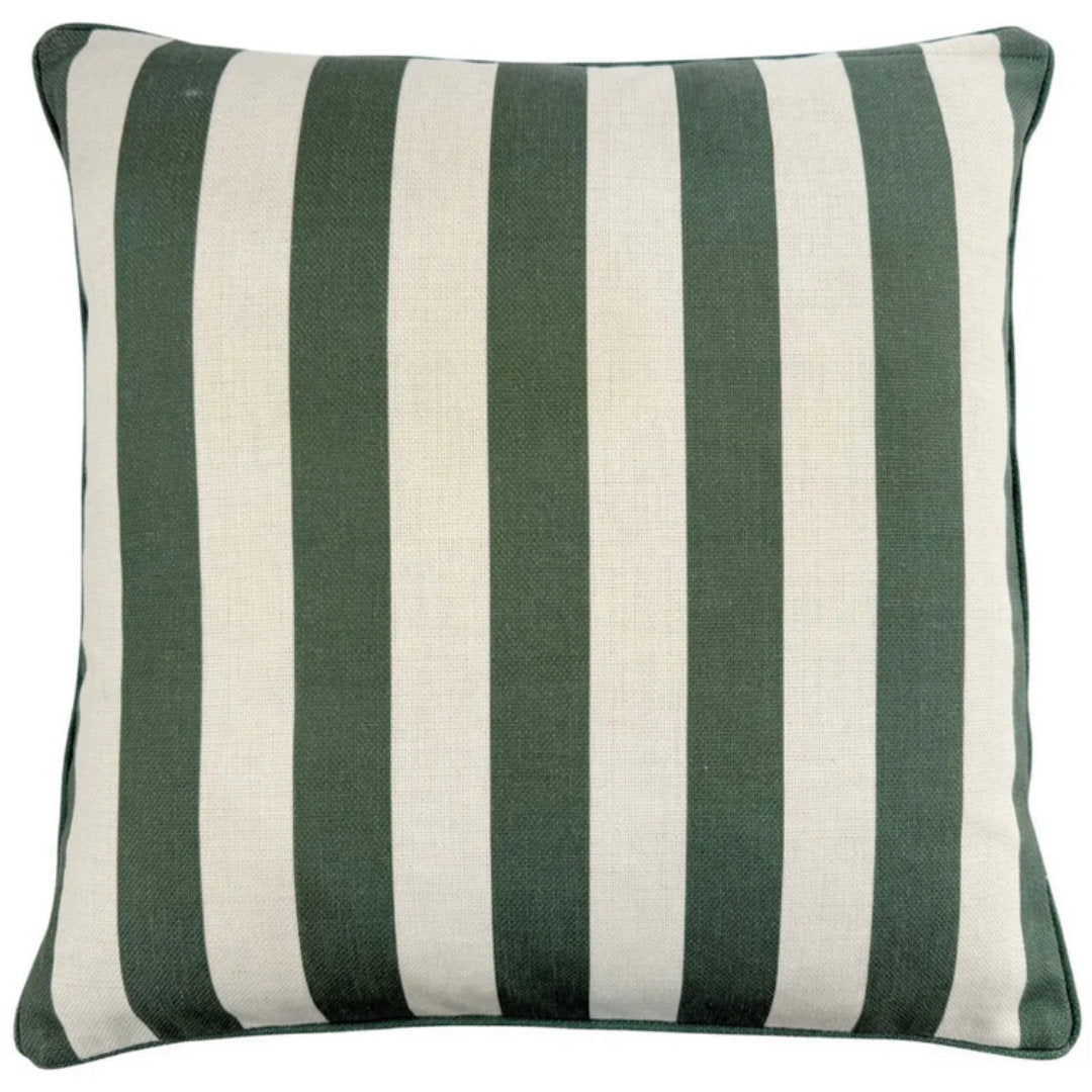 Green Stripe Outdoor Cushion Cover | 50x50cm - Suzie Anderson Home