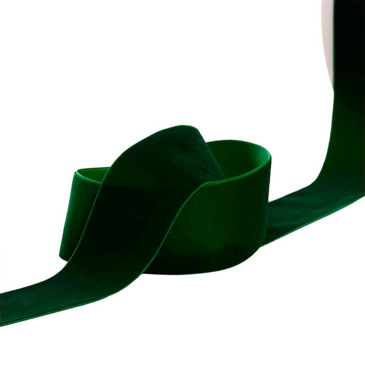 Ribbon Premium Plush Velvet Woven | Forest Green (50mmx20m)