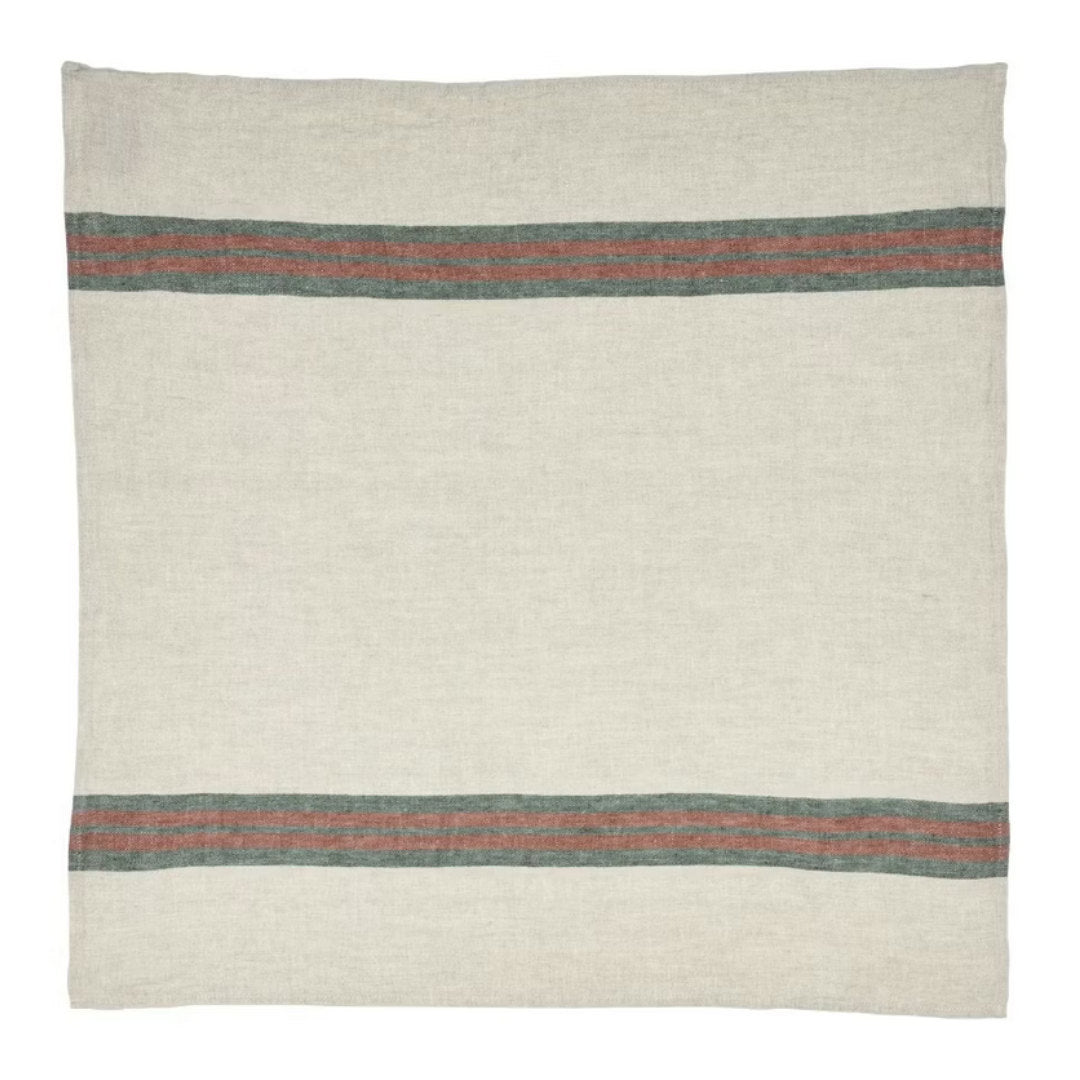 Dock Linen Tea Towel | Green Stripe