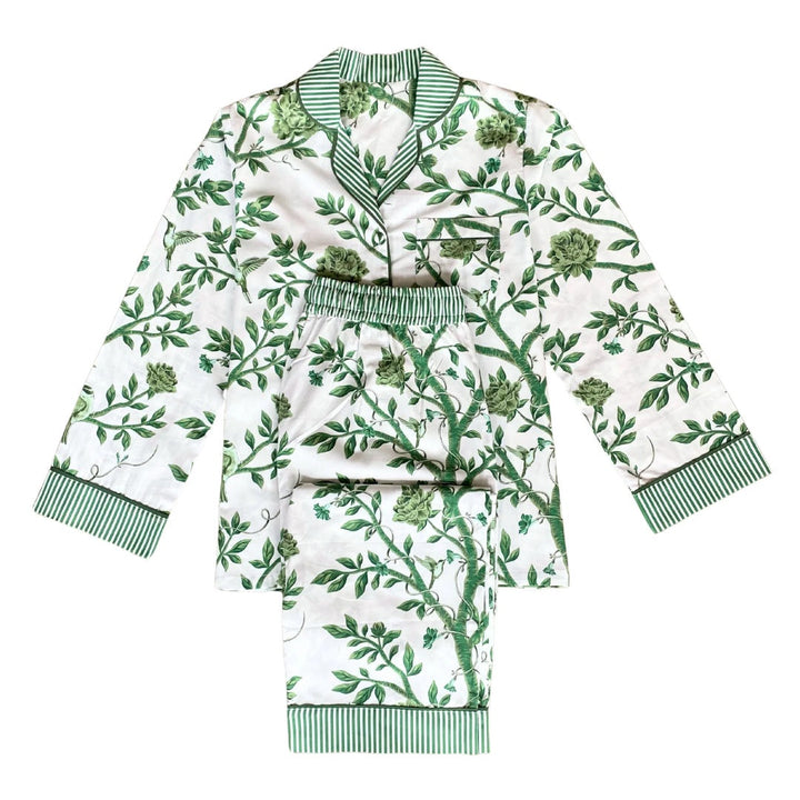 Versailles Green Chinoiserie Pyjama Set | Medium | 10