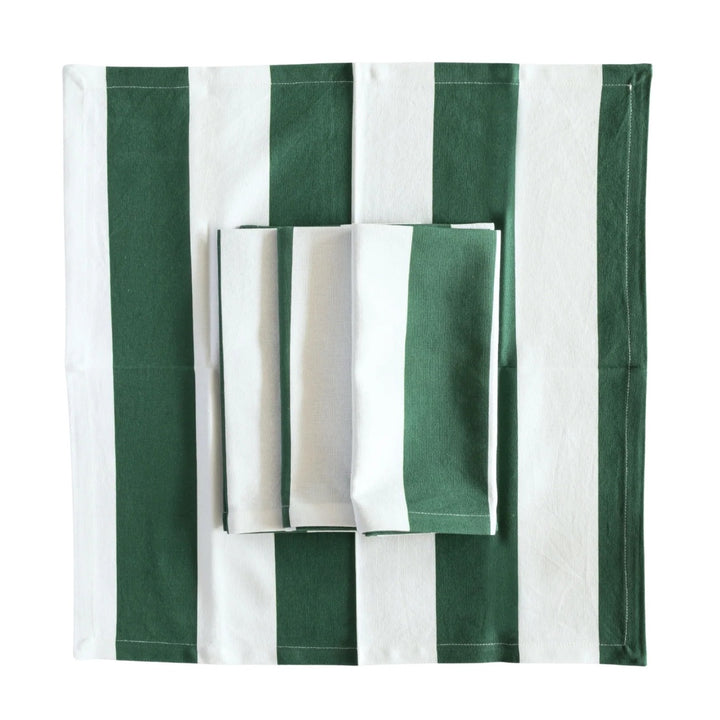 Verdant Green Stripe Napkins | SET OF 4