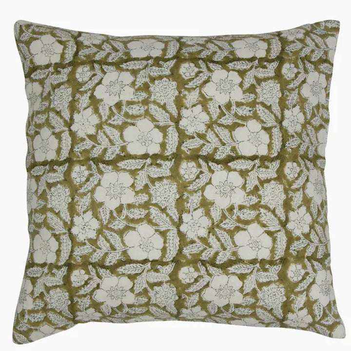 Salta Floral Cushion Cover | Chartreuse | 50x50cm