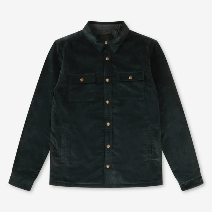 Simple | Quilted Cord Jacket | Pine