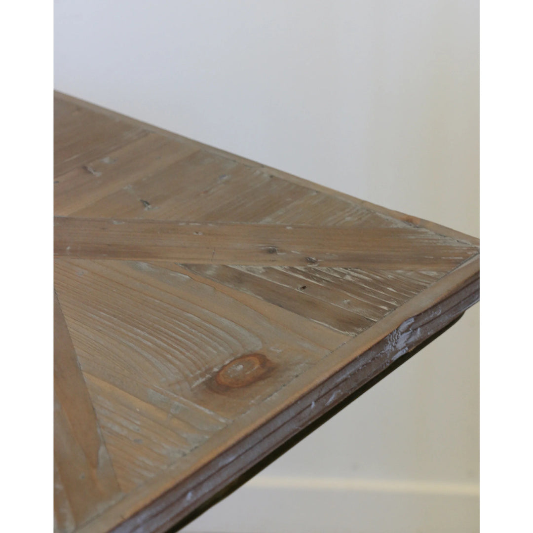 Cove L-Shape Sofa Table | Reclaimed Timber Top