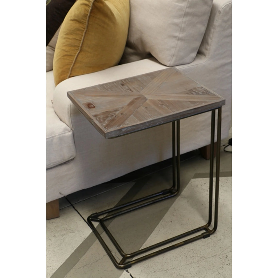 Cove L-Shape Sofa Table | Reclaimed Timber Top