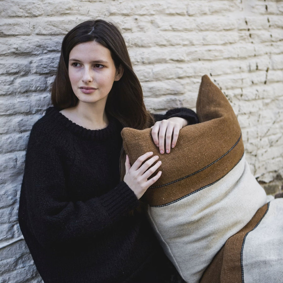 Gus Stripe Linen/Wool Cushion Cover | Libeco | 63x63cm