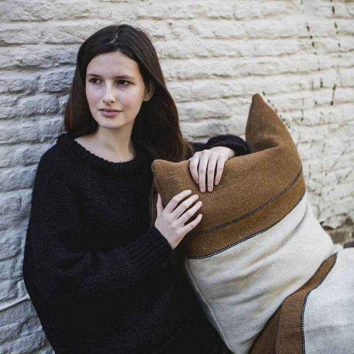 Gus Stripe Linen/Wool Cushion Cover | Libeco | 63x63cm