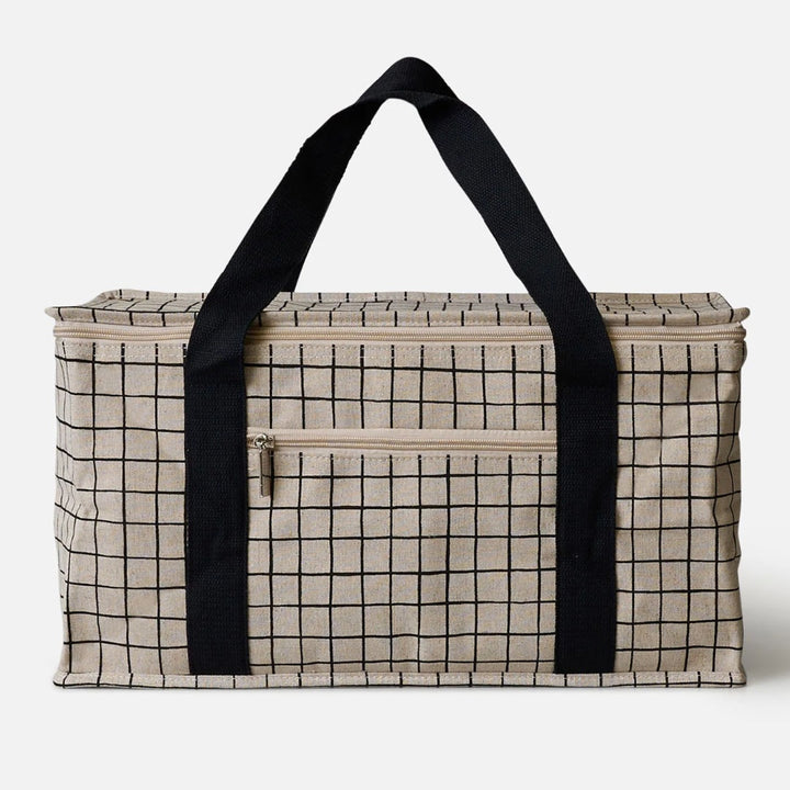 Grid Cooler Bag | Natural | Large