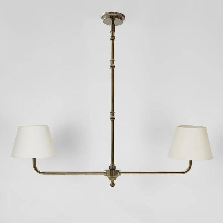 Hamilton Two Arm Pendant Light | Antique Brass | Shades Additional | W95, H92cm Total - Suzie Anderson Home