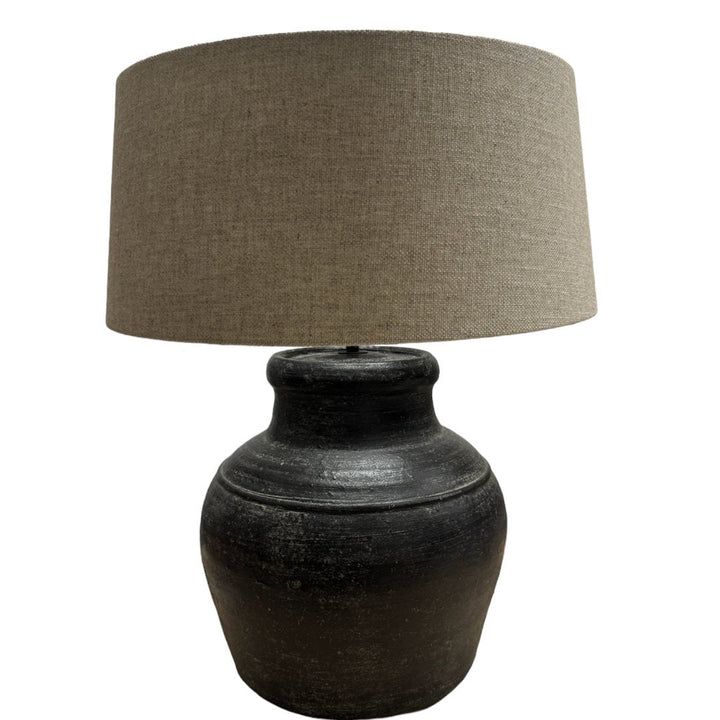 Hamo Ceramic Jug Lamp Base | Brown/Black | W30cm x H40cm - Suzie Anderson Home