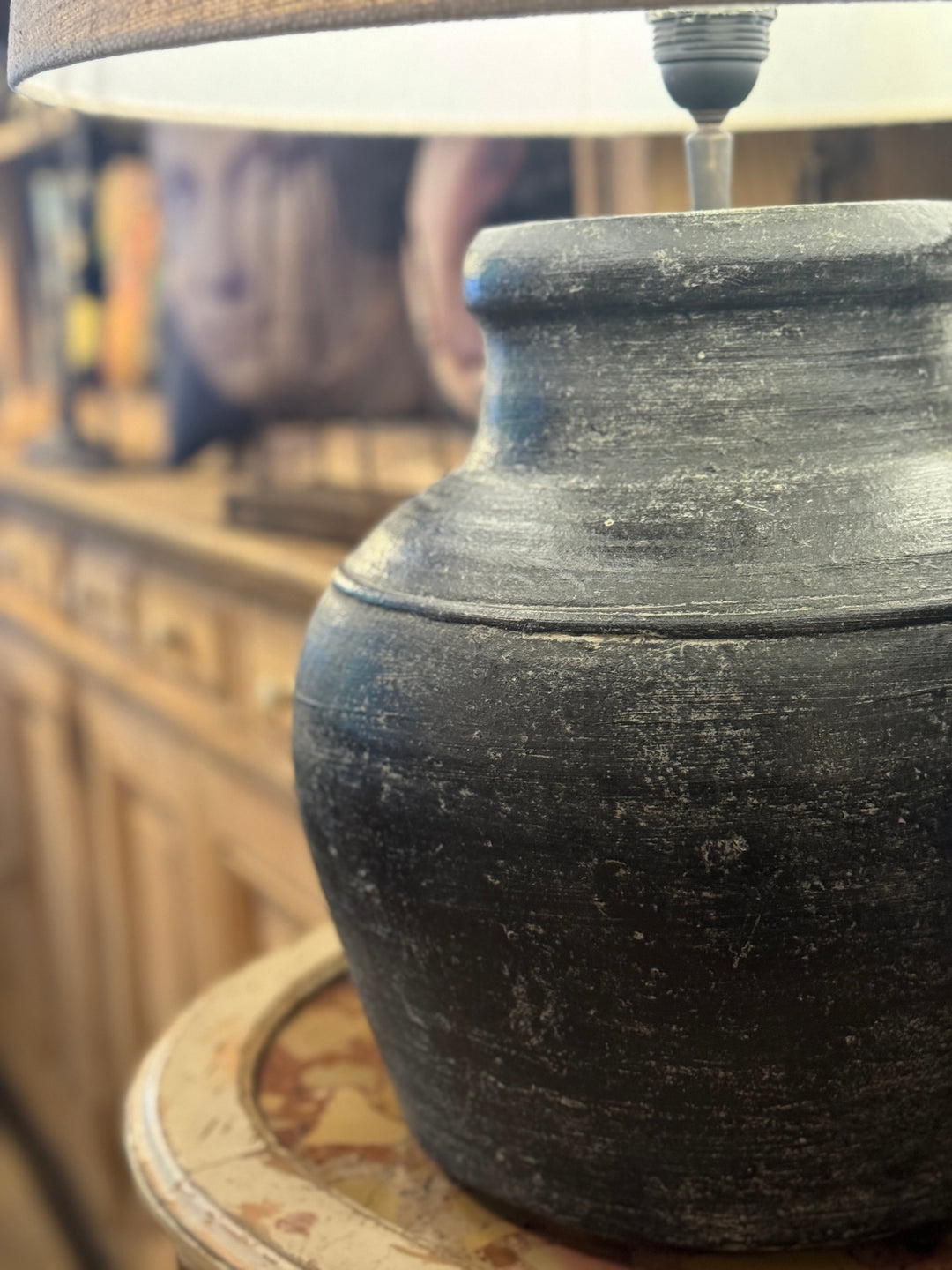 Hamo Ceramic Jug Lamp Base | Brown/Black | W30cm x H40cm - Suzie Anderson Home