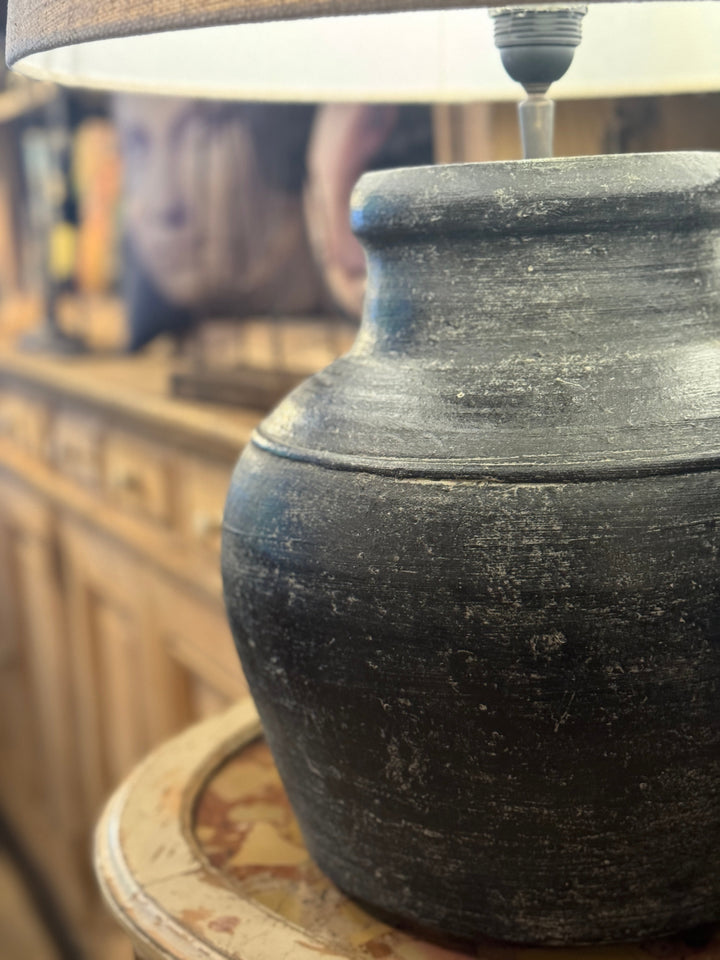 Hamo Ceramic Jug Lamp Base | Brown/Black | W30cm x H40cm - Suzie Anderson Home
