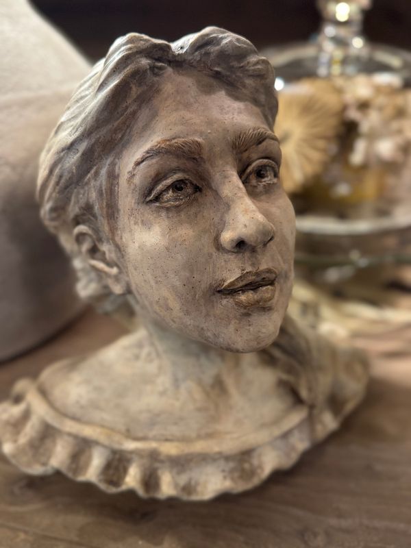 Hand crafted Ceramic Bust Sculpture | 'Angelina's Welcome' by local artist Corinne Dany - Suzie Anderson Home
