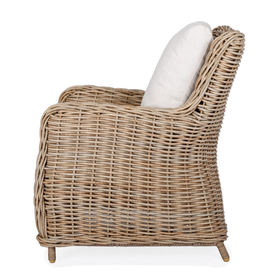 Bedarra Alfresco Wing Chair | Natural | W88 x D71 x H99cm (BOWRAL)