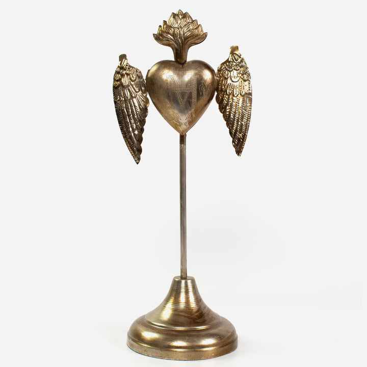 Milagro Heart with Wing Standing Decor
