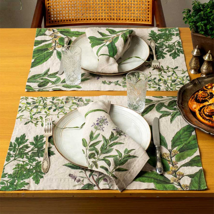 Fine Herbs | Linen Placemat | 2 Pack | 35x48cm