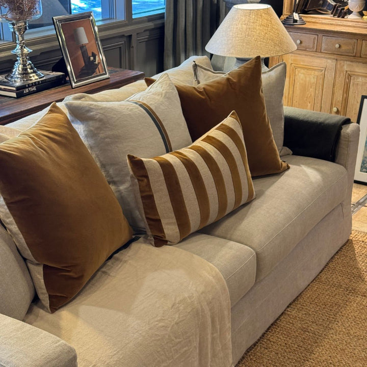 Herman 3 Seater Slipcover Sofa with Luxura Foam Seat | Warwick Haven Oatmeal | Includes Premium Delivery | 10 Year Warranty - Suzie Anderson Home