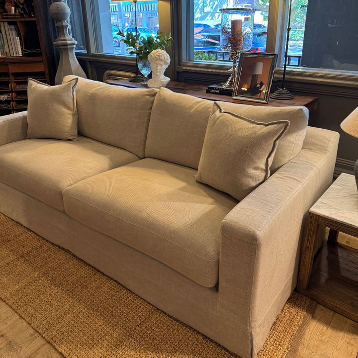 Herman 3 Seater Slipcover Sofa with Luxura Foam Seat | Warwick Haven Oatmeal | Includes Premium Delivery | 10 Year Warranty - Suzie Anderson Home