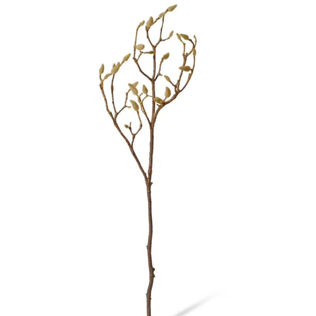 Faux Magnolia Bud Branch | Natural | 86cm