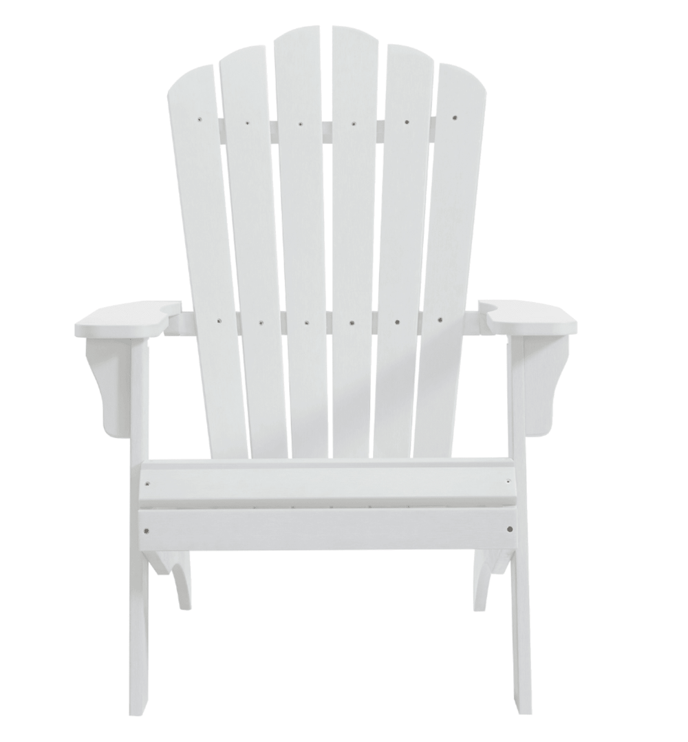 Hilltop Adirondack Armchair | Synthetic Recyclable Polymer | White - Suzie Anderson Home