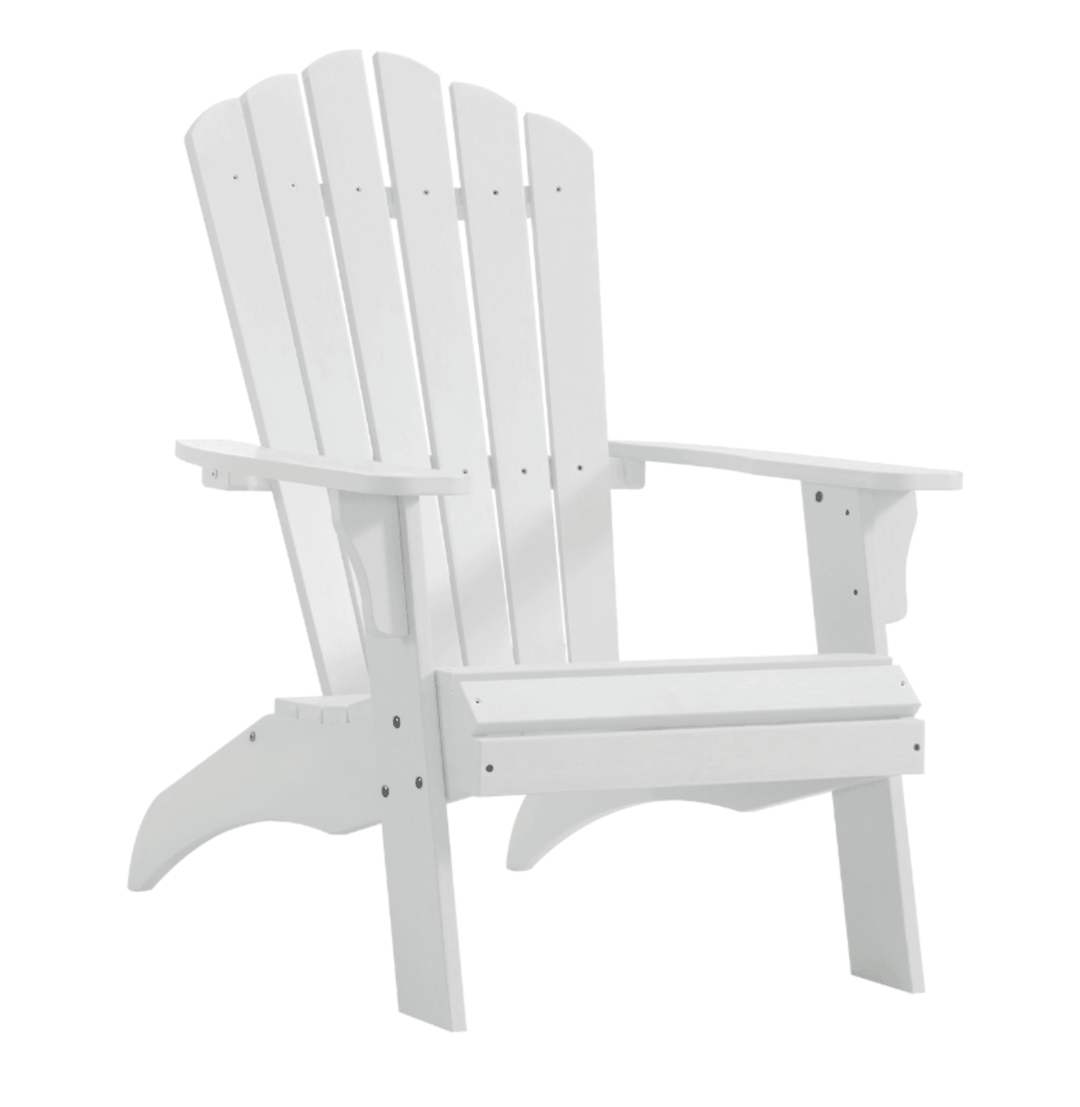 Hilltop Adirondack Armchair | Synthetic Recyclable Polymer | White - Suzie Anderson Home