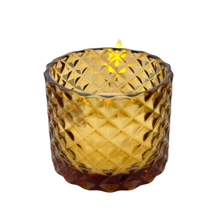 Honey Diamond Glass Votive