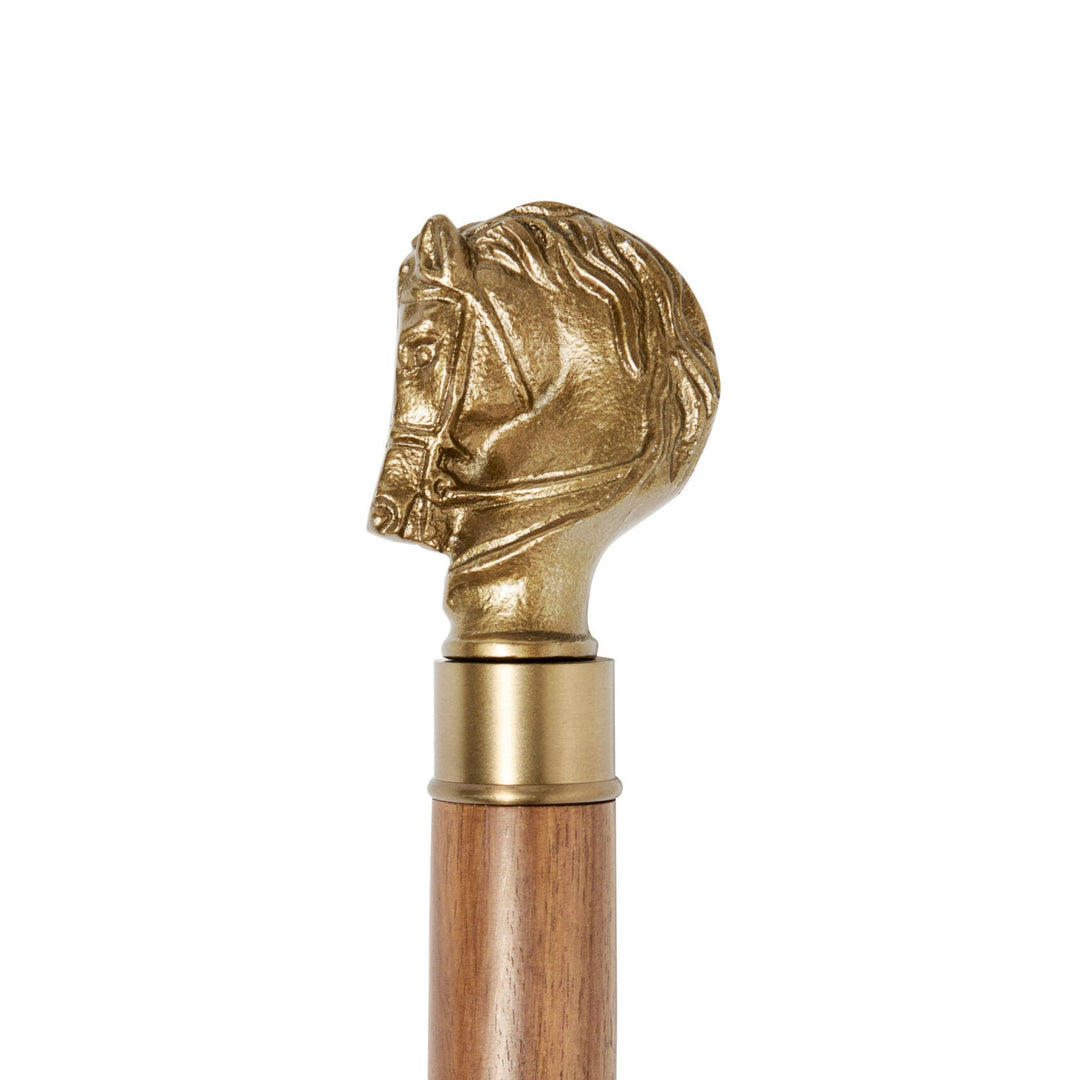 Horse Head Brass Walking Stick (Costume Accessory Only) - Suzie Anderson Home