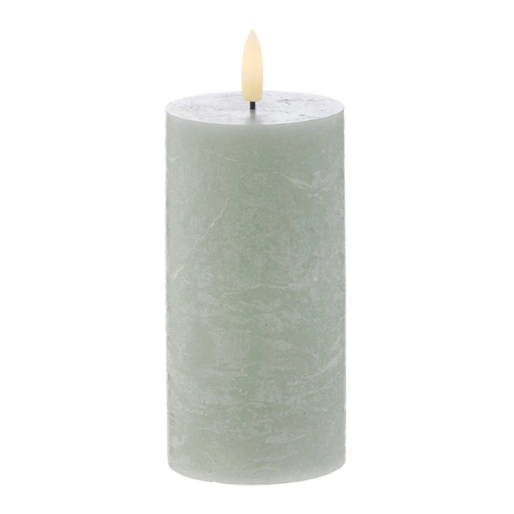 Hughe LED Pillar Candle | Green | 15cm - Suzie Anderson Home