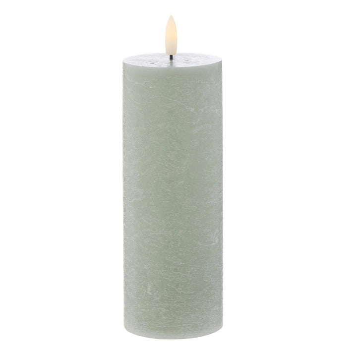 Hughe LED Pillar Candle | Green | 20cm - Suzie Anderson Home
