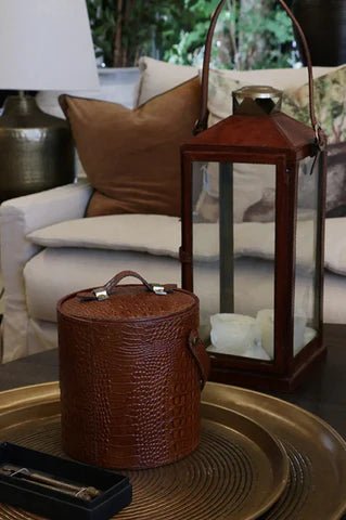 Ice bucket | Croc Leather - Suzie Anderson Home