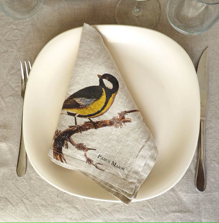 Small Birds | Linen Napkins | Set of 6 mixed