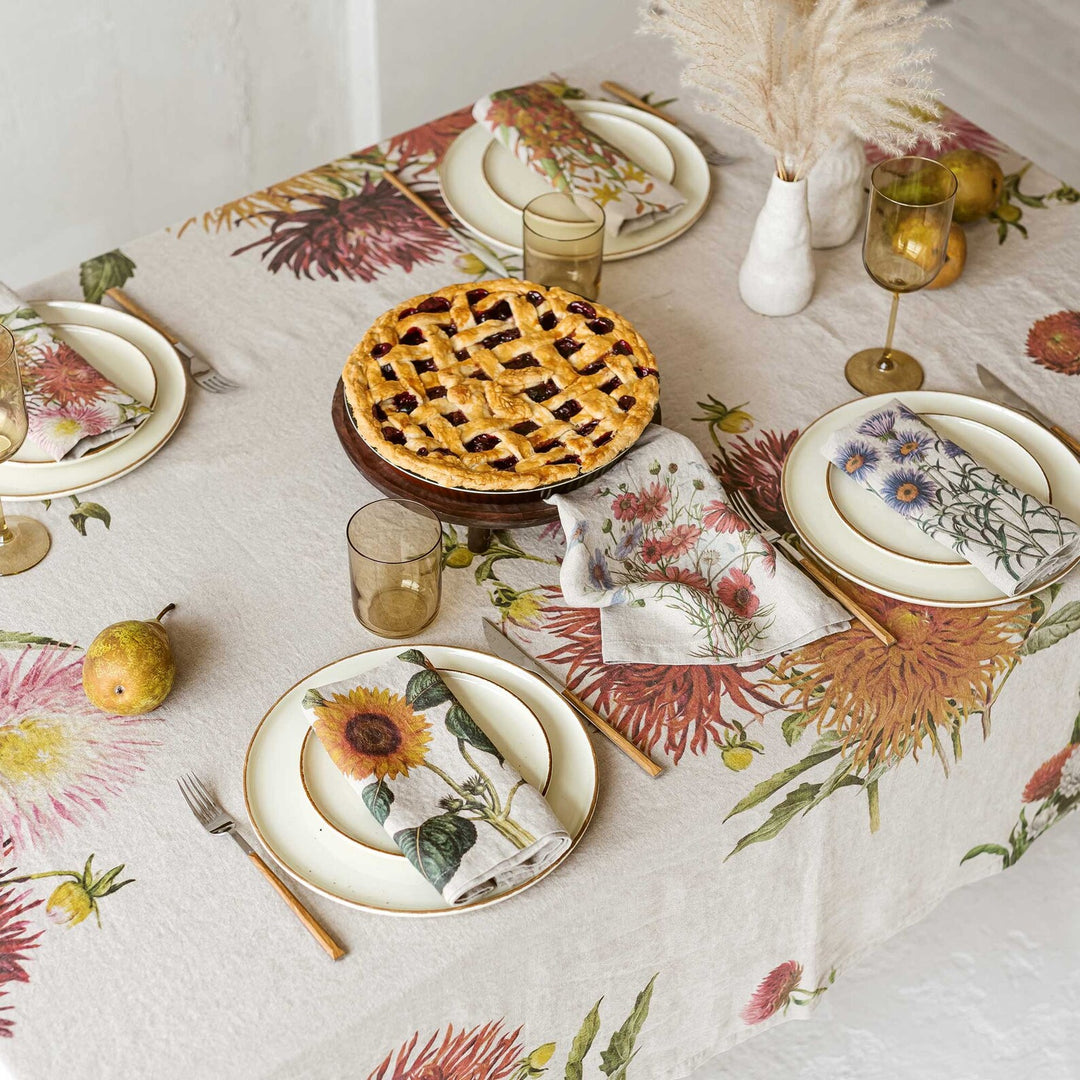 Country Flowers | Linen Napkin | SET OF 6