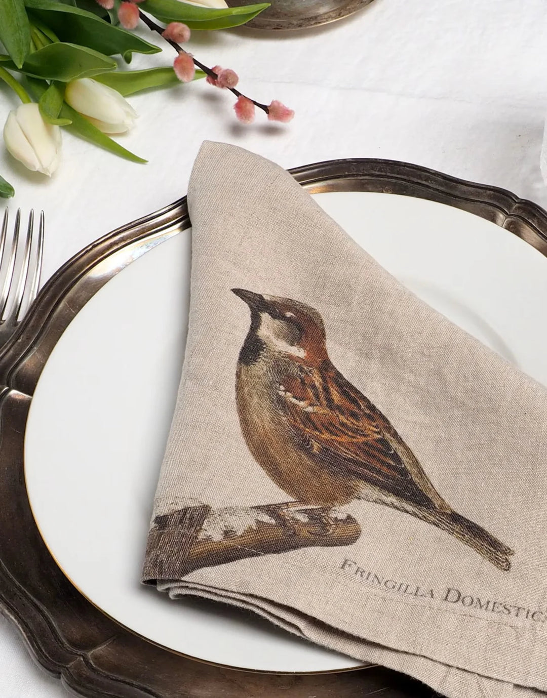 Small Birds | Linen Napkins | Set of 6 mixed