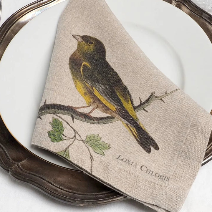 Small Birds | Linen Napkins | Set of 6 mixed