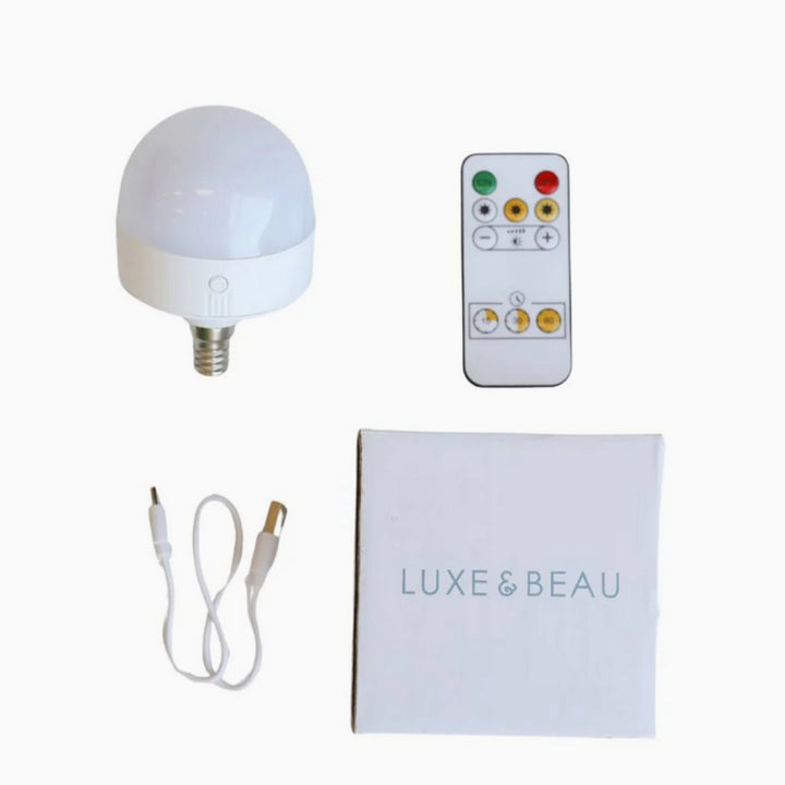 Dark Paloma Rattan Rechargeable Lamp Base