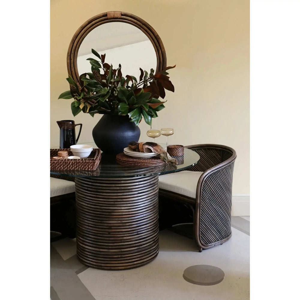 Indiana Rattan Mirror in Walnut Stain - Suzie Anderson Home