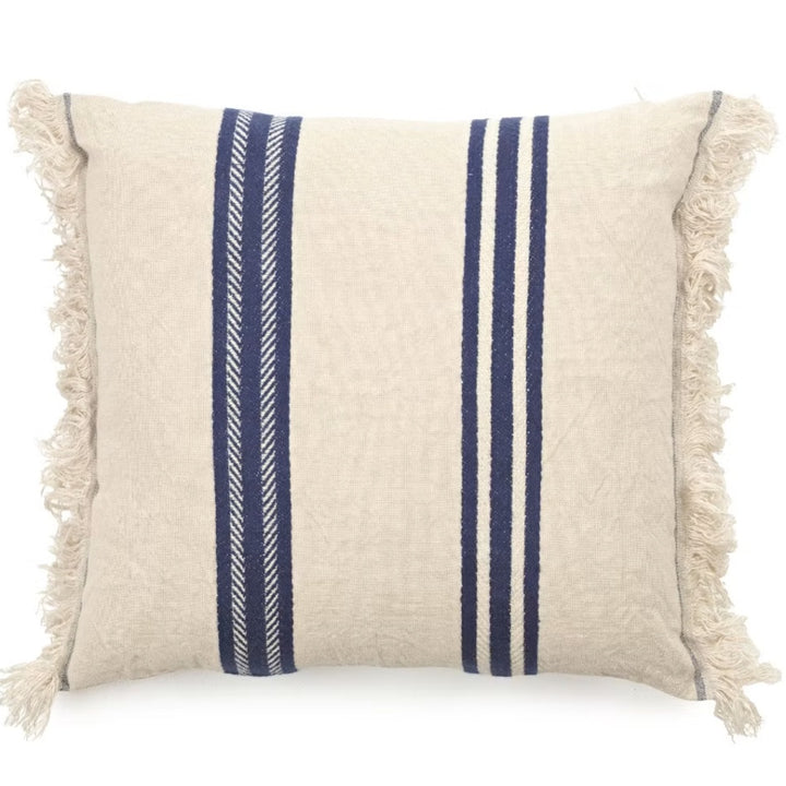 The Indigo Stripe Linen Cushion Cover | Libeco | 44x44cm