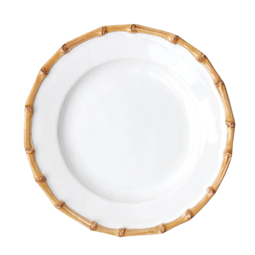 Ishla Bamboo trim dinner plate | set of 4 - Suzie Anderson Home