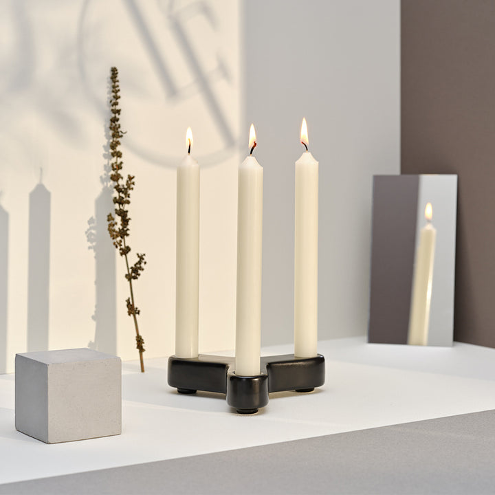 BOX OF 12 Dinner Candle | Ivory | Made in France (Pay for 11, Get 12)