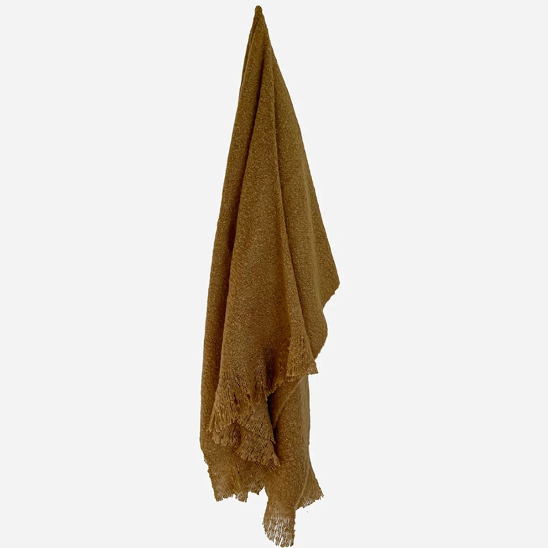 Old Gold Throw | Acrylic 130 x 170cm-Suzie Anderson Home