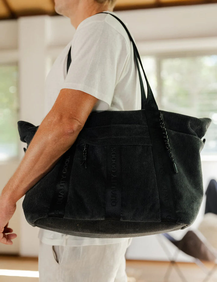 Simple | Jasper Cord Weekender Bag | Charcoal