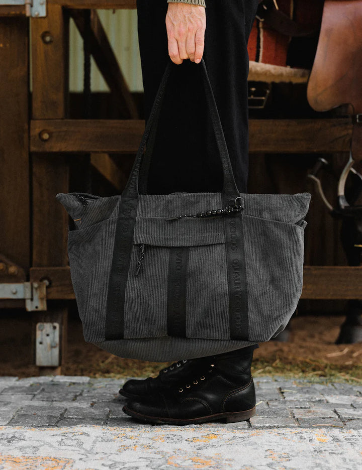 Simple | Jasper Cord Weekender Bag | Charcoal
